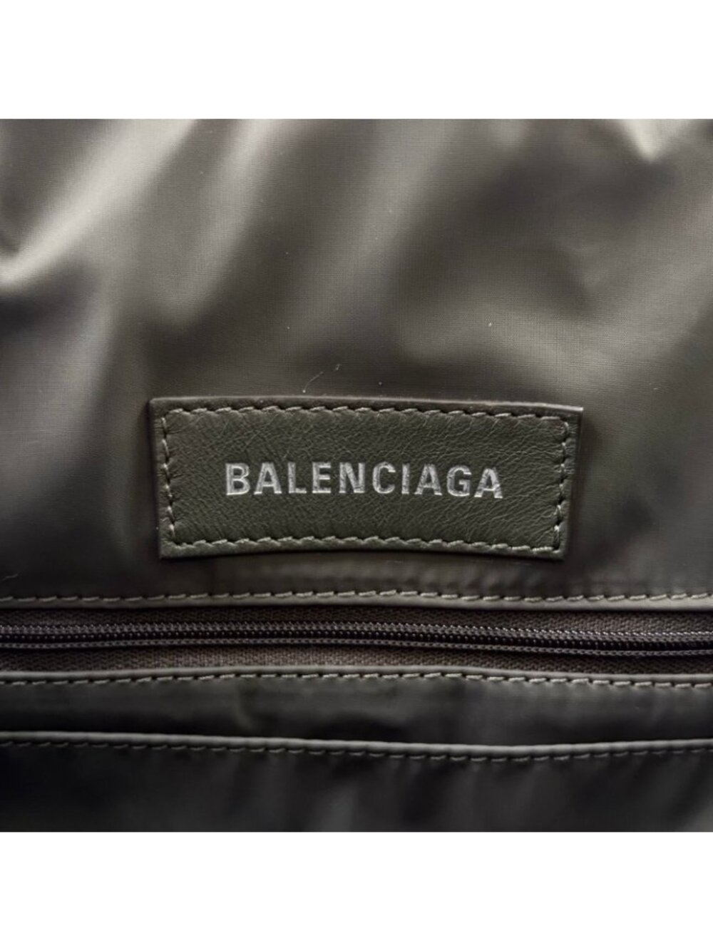 Balenciaga Amy Nylon Canvas Dark Green Handbag - Picture 4 of 15